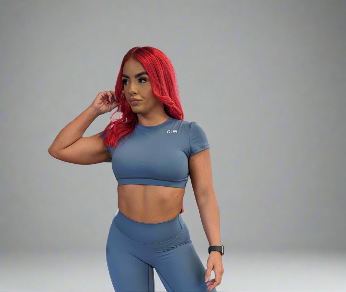 Liberate Crop Top - Airforce Blue