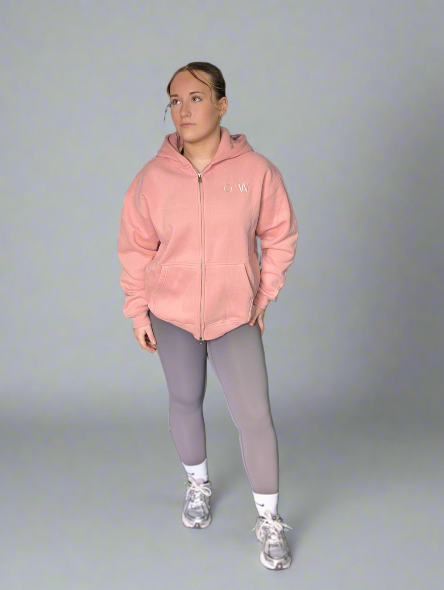 Elevate Zip Hoodie -Blush Glow