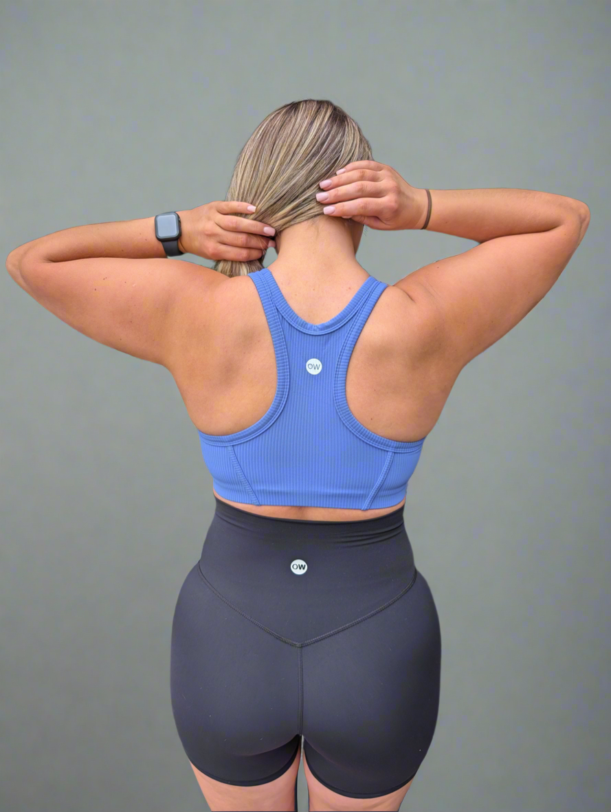 OW Ribbed Crop - Purple