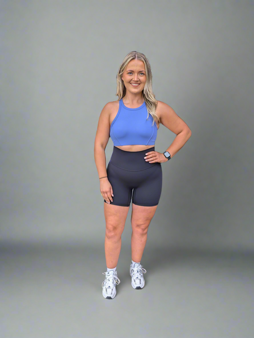 OW Ribbed Crop - Purple