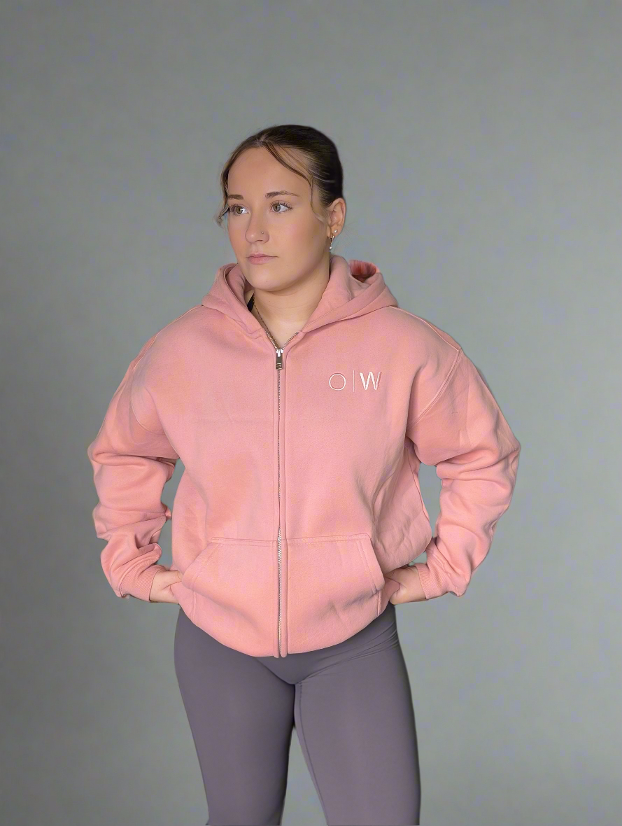 Elevate Zip Hoodie -Blush Glow