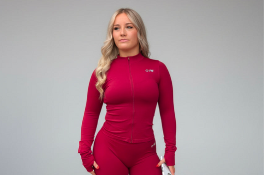 Curve Jacket - Crimson