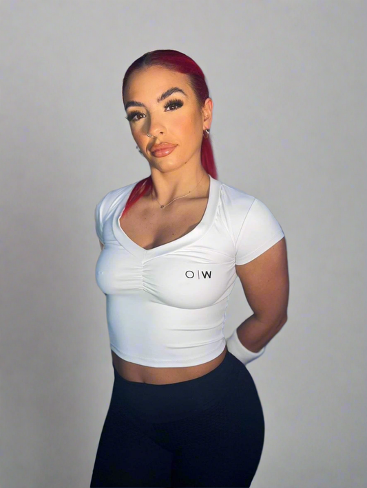 Adapt Cropped Tee - White