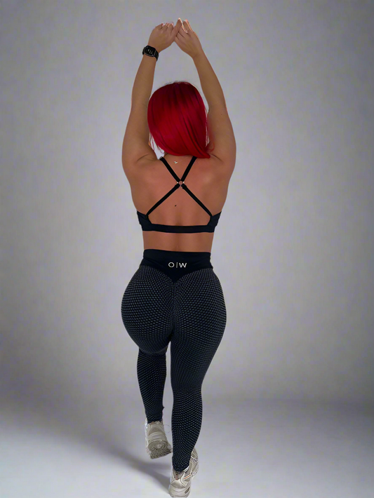 Caged Leggings - Crow