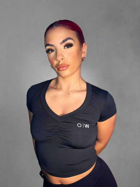 Adapt Cropped Tee - Black