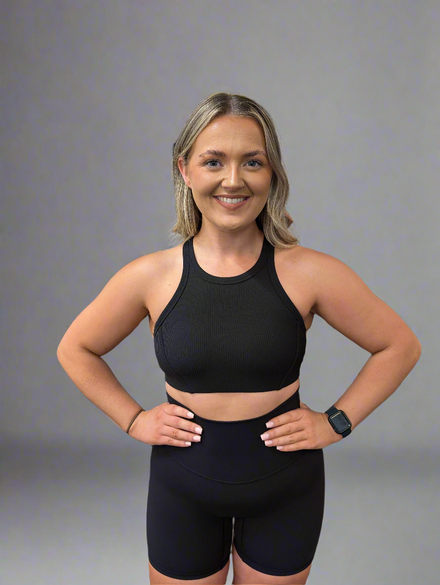 OW Ribbed Crop Top - Black